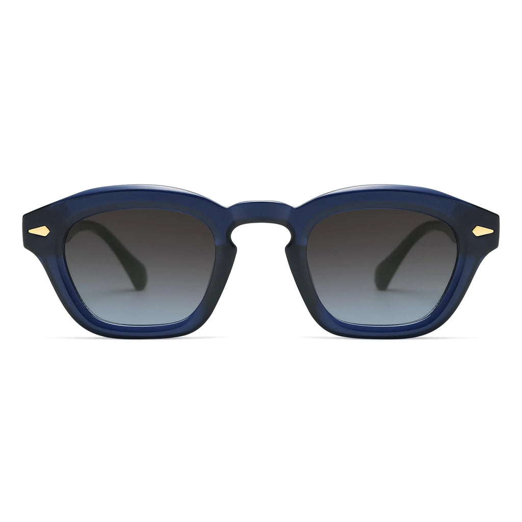 Appassal Retro Small Square Sunglasses for Women Mens Rectangle Sunnies AP3680MBlue/Gradient Blue